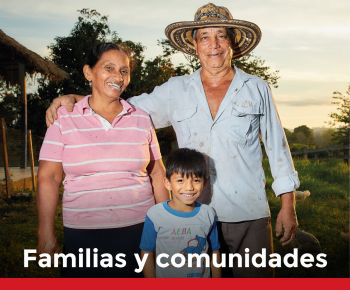 clic para consultar información de Familias y Comunidades imagen con enlace a sección de Familias