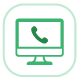 icono decorativo llamada online